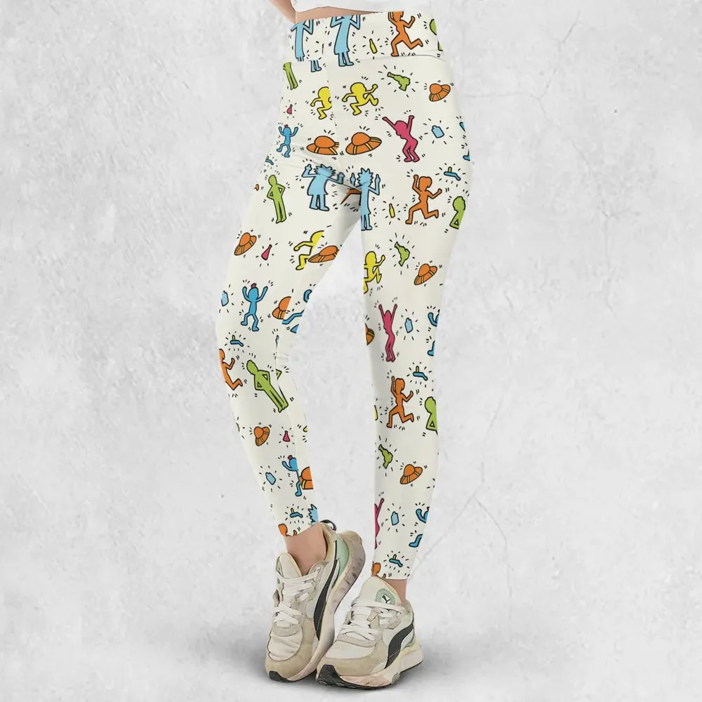 Rick-Haring Rick and Morty Pop Art Pattern Legging - 2