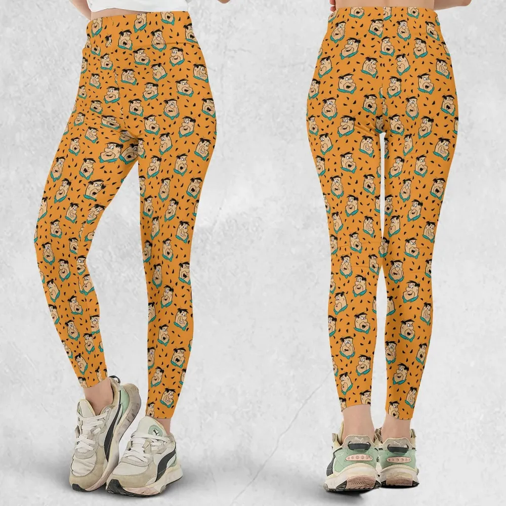 Fred Flintstone Expressions Pattern Legging - 1