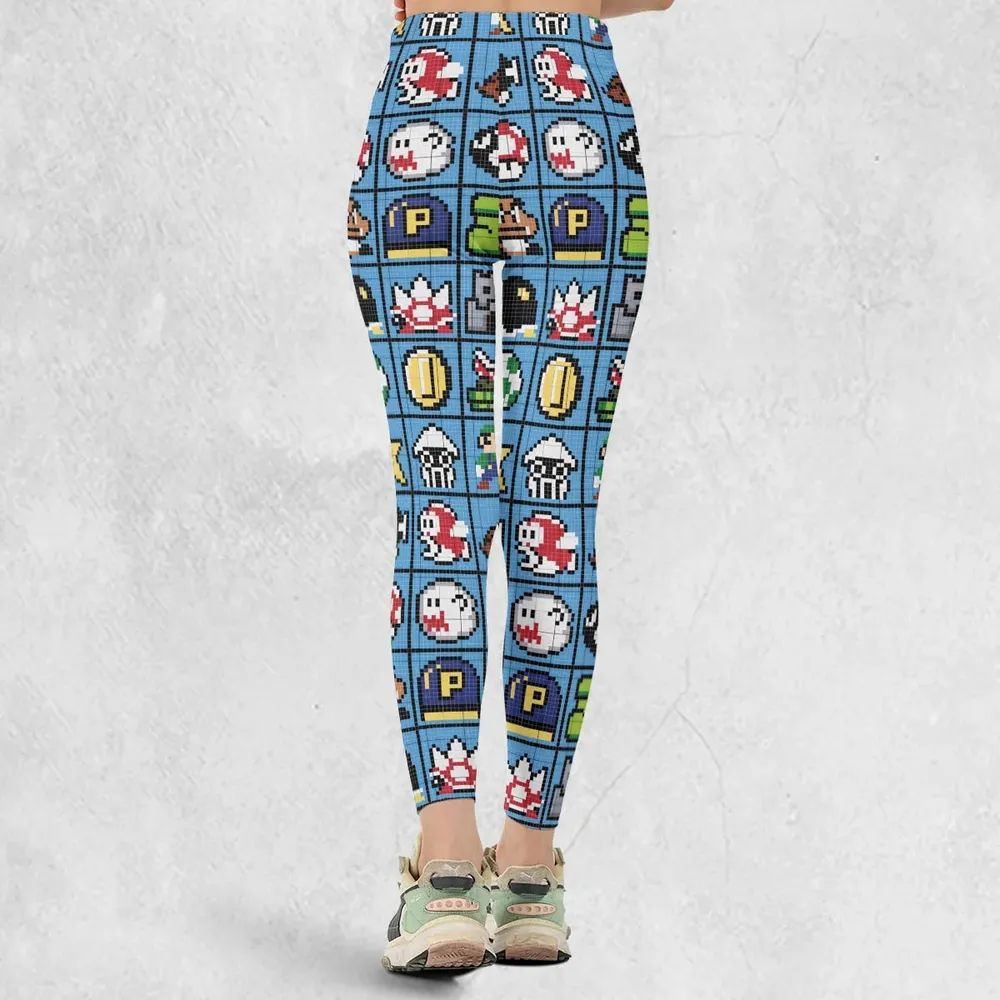Mario Pixel Super Mario Pattern Legging - 3
