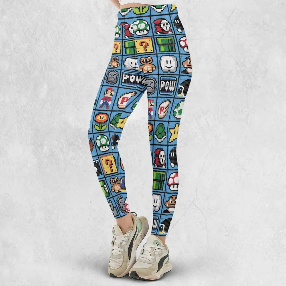 Mario Pixel Super Mario Pattern Legging - 2