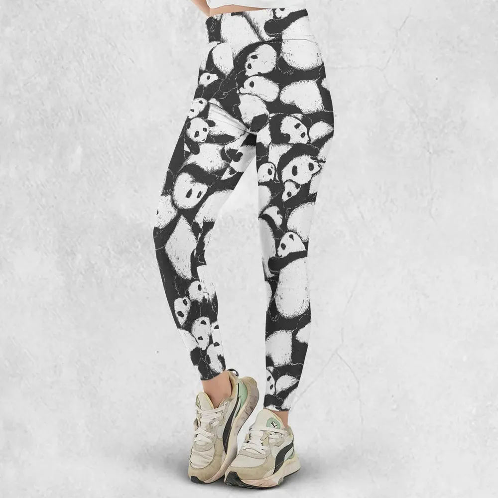Lazy Day Panda Pattern Legging - 2