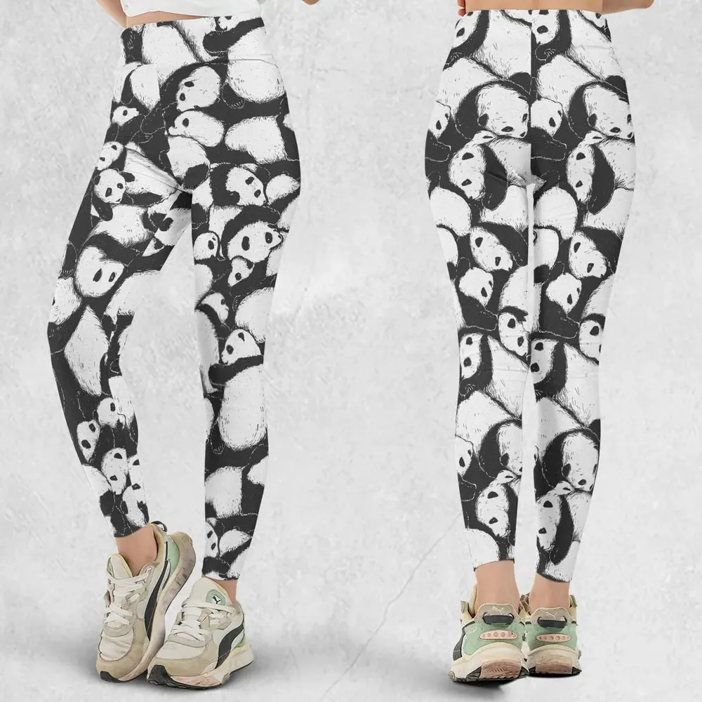 Lazy Day Panda Pattern Legging - 1