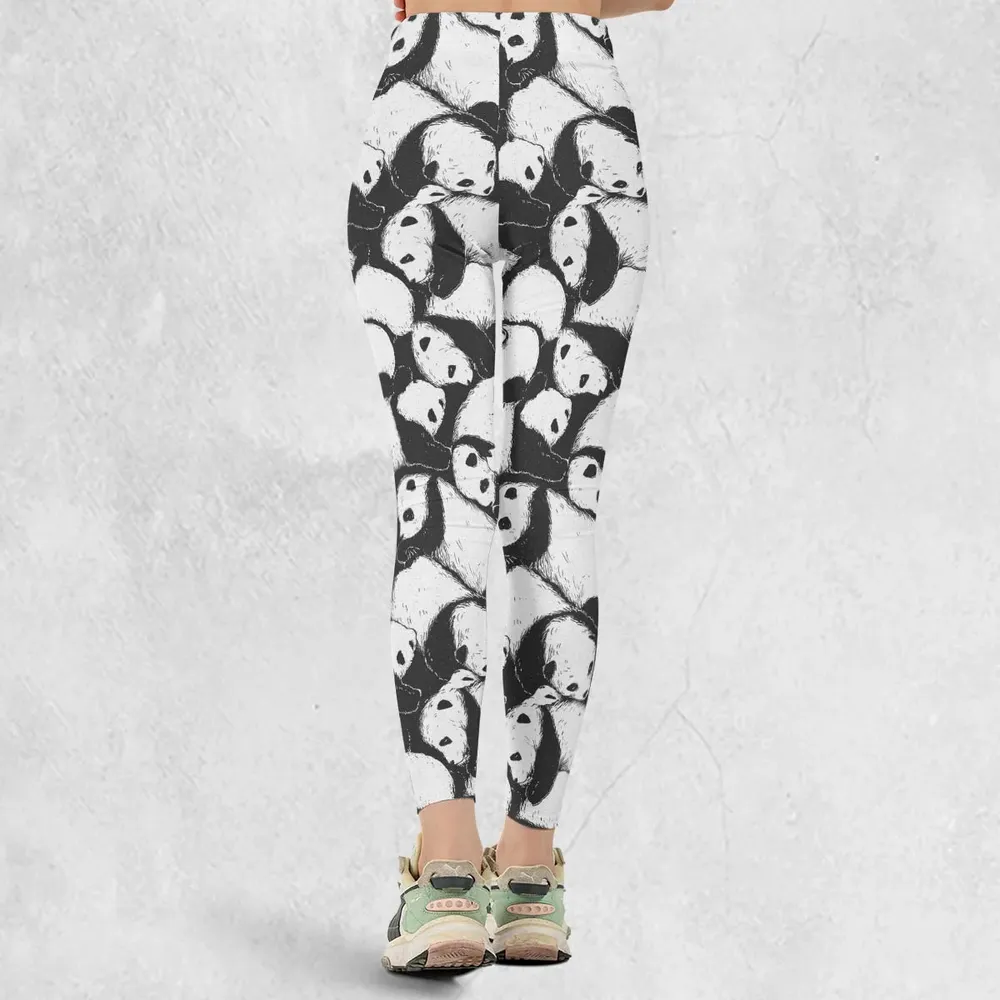 Lazy Day Panda Pattern Legging - 3