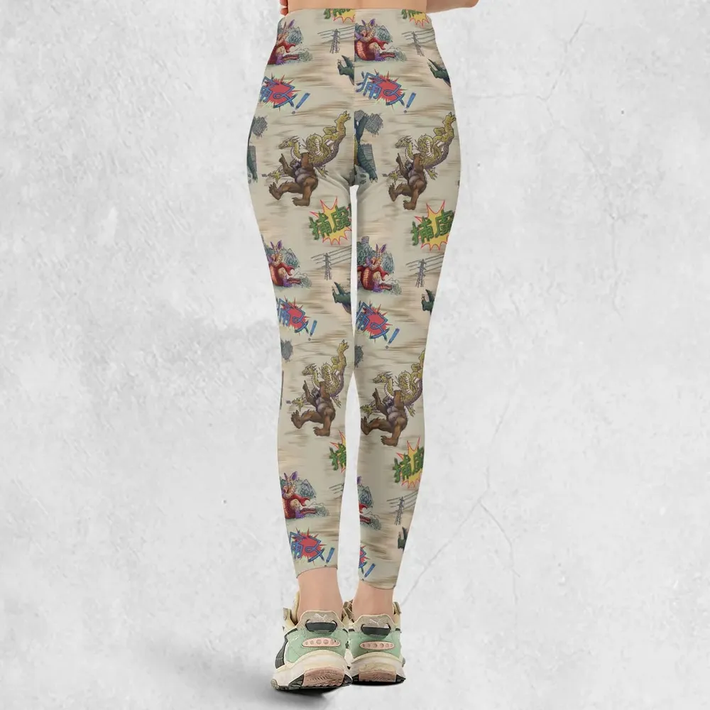 Showa Era Monsters Kaiju Battles Legging - 3