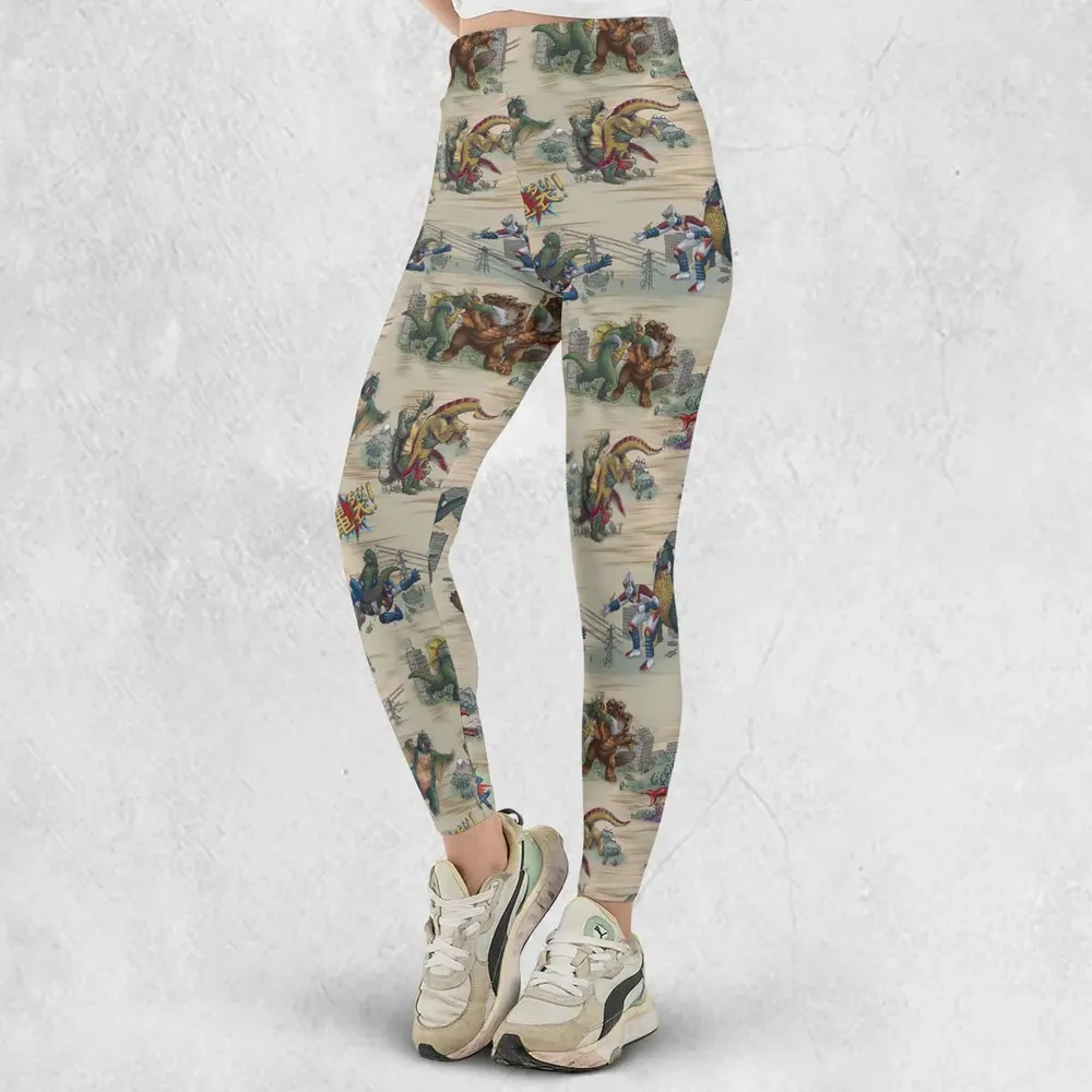 Showa Era Monsters Kaiju Battles Legging - 2