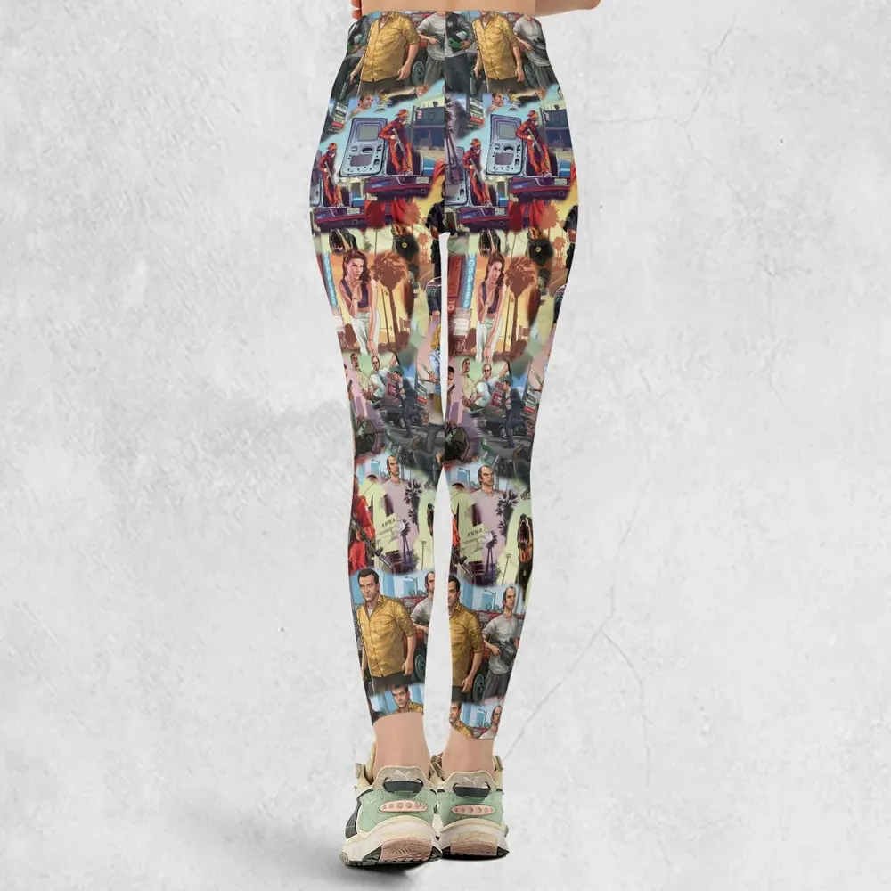 GTA Grand Theft Auto Scenes Legging - 3