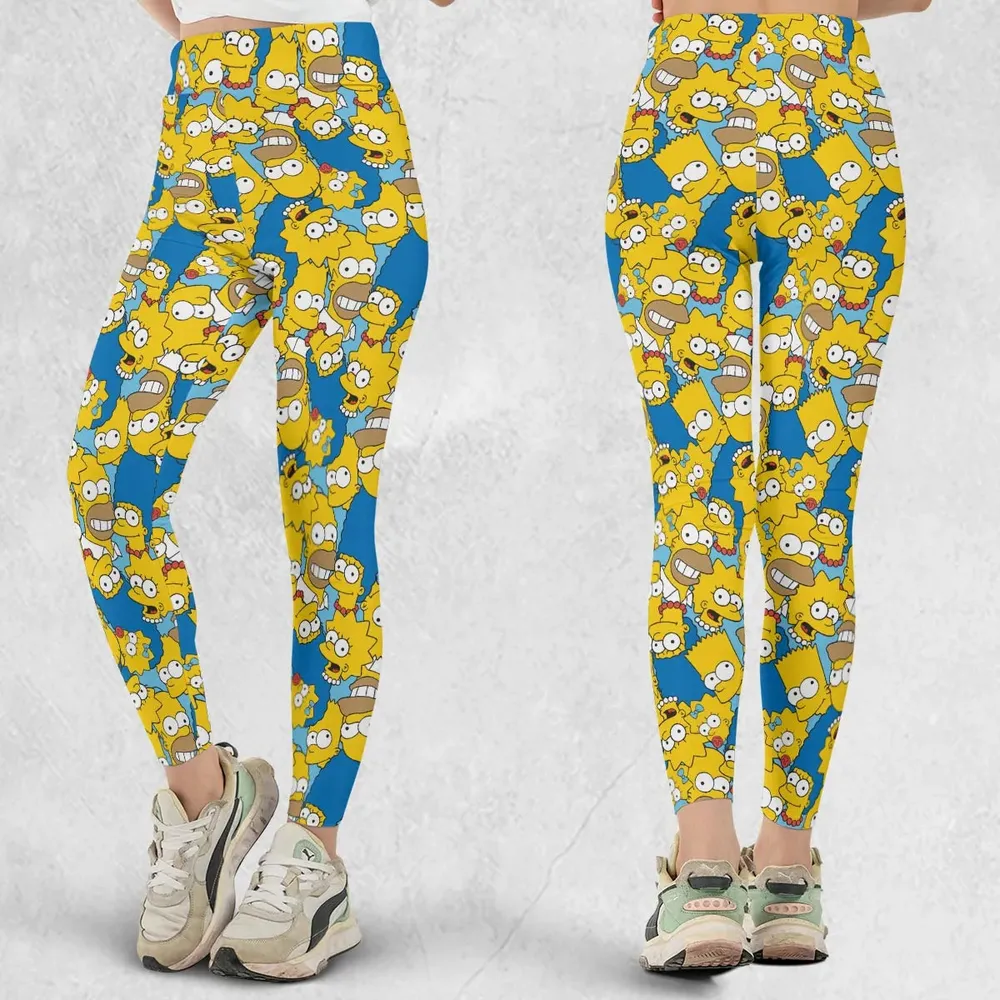 Head Toss The Simpson Characters Legging - 1
