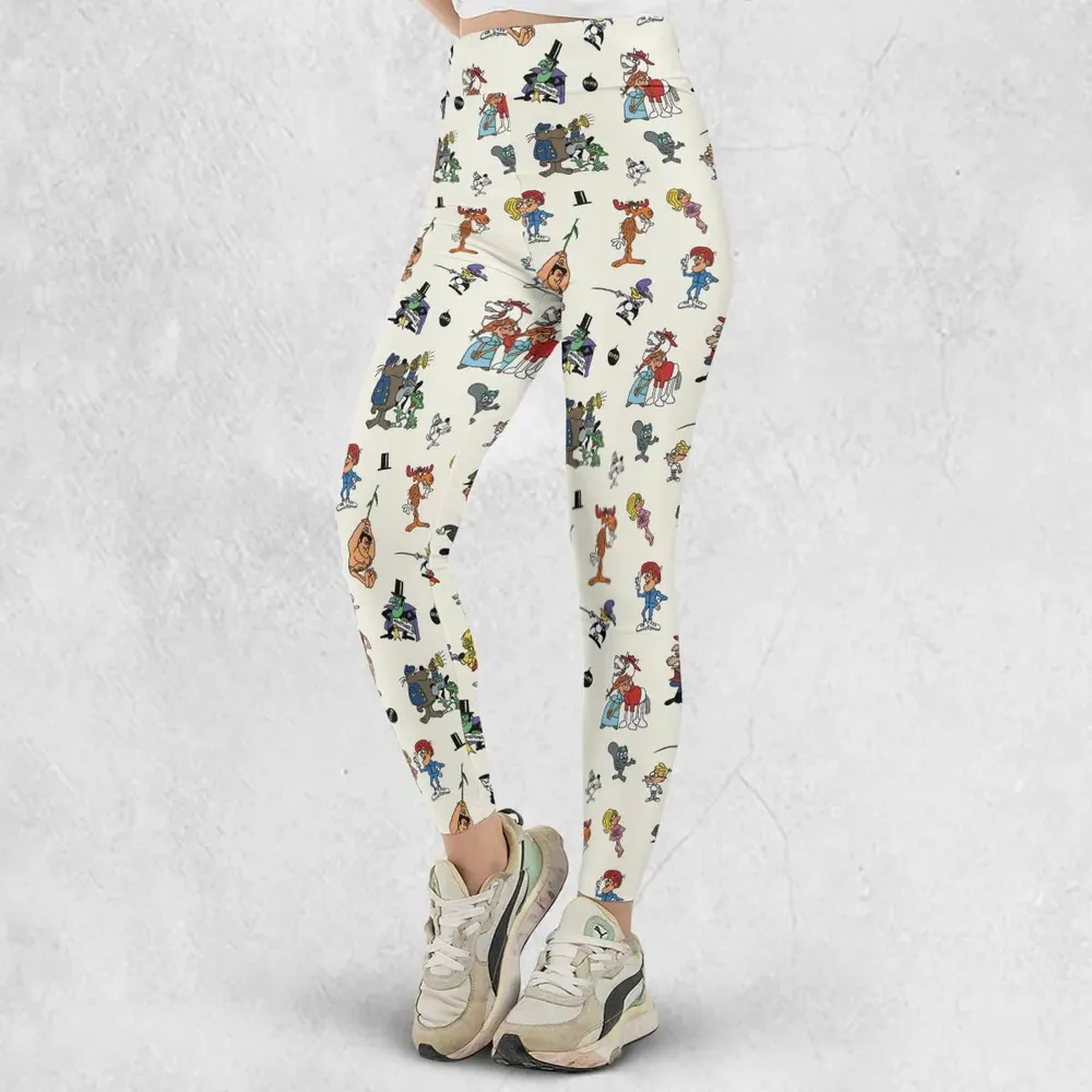 The Adventures of Rocky and Bullwinkle and Friends Characters Pattern Legging - 2