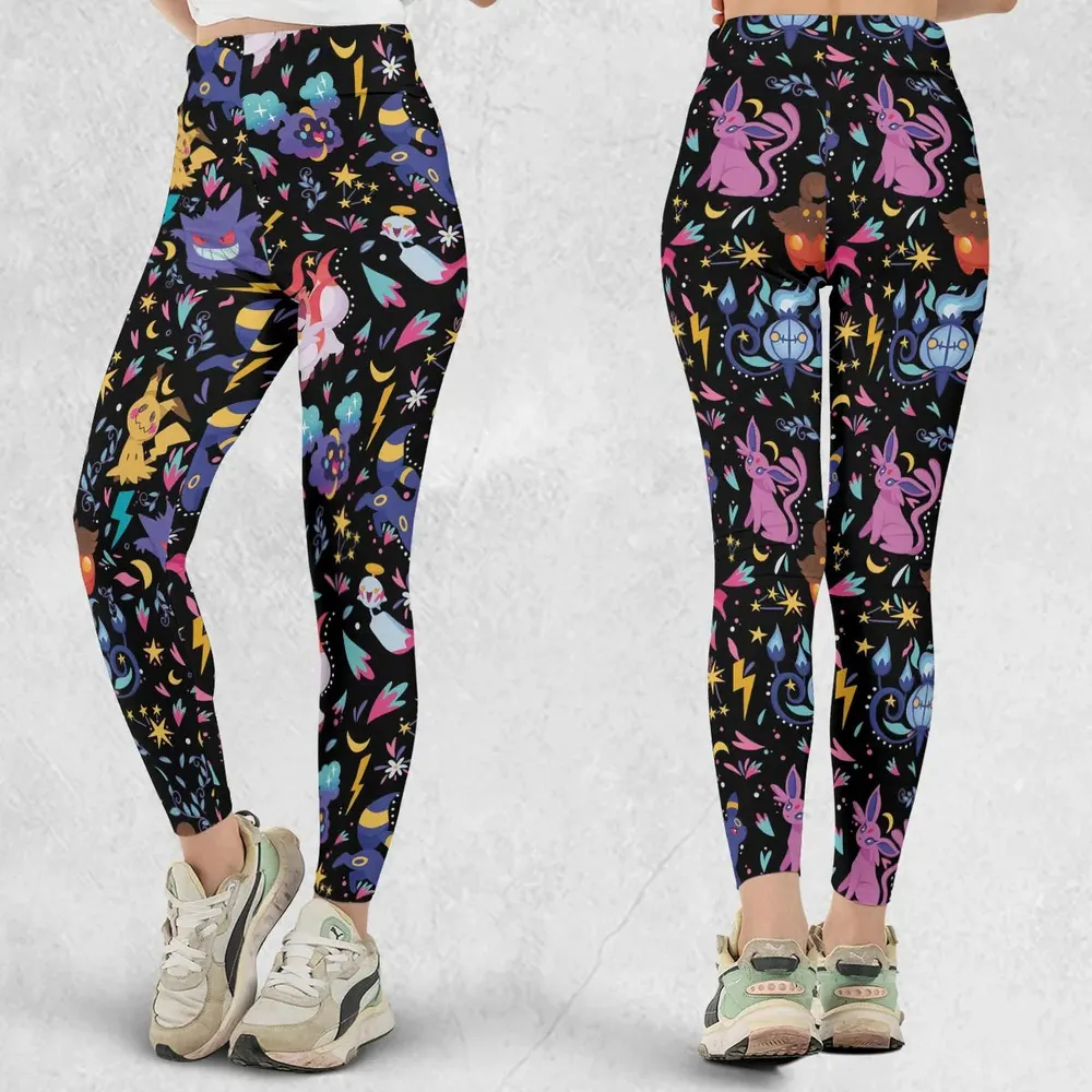 Ghost Buddies Cottagecore Pokemon Patterns Legging - 1
