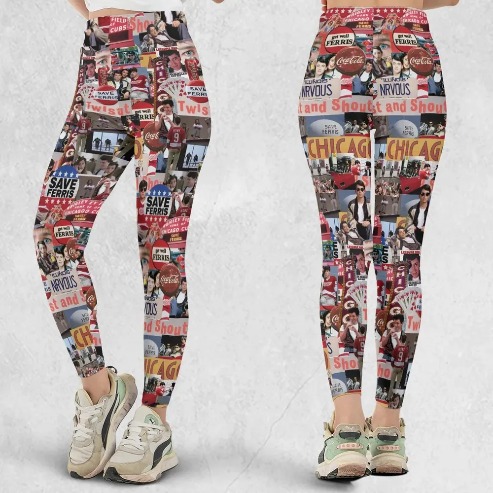 Vintage Aesthetic Ferris Bueller's Day Off Legging - 1