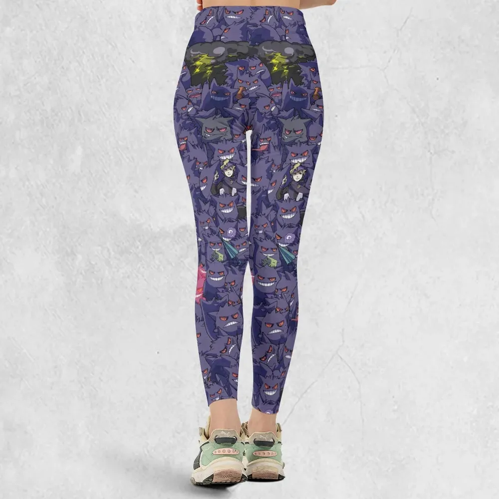 Gengars Pokemon Pattern Legging - 3
