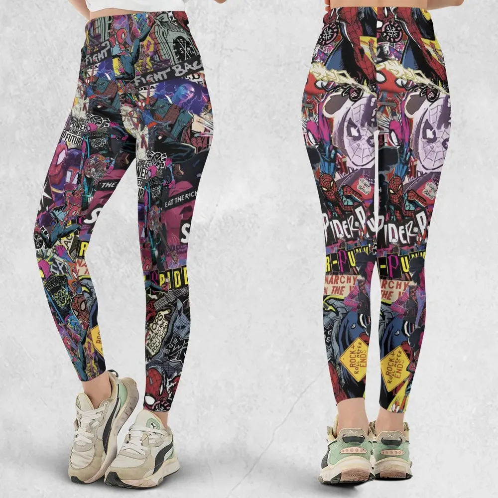 Spider-Punk Get Punked Across Spider-Verse Legging - 1