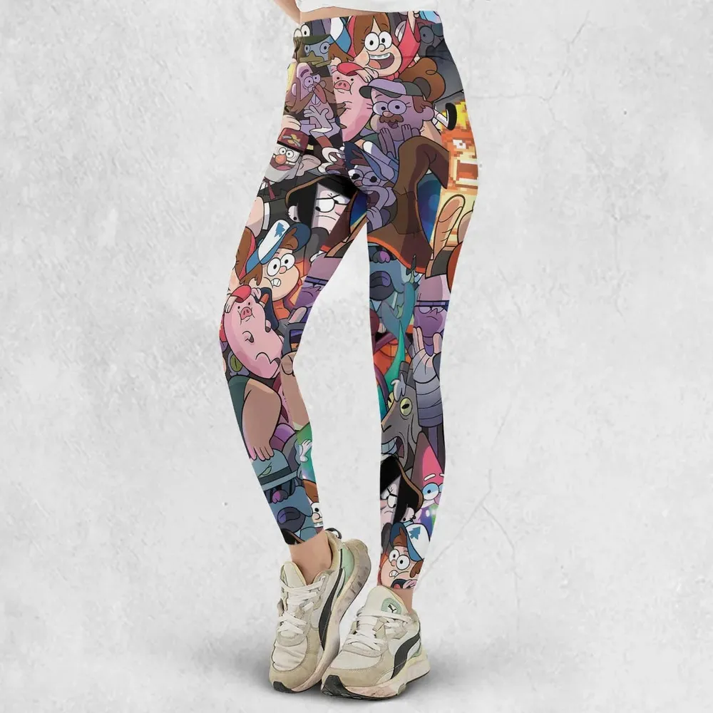 Gravity Falls Characters Pattern Legging - 2