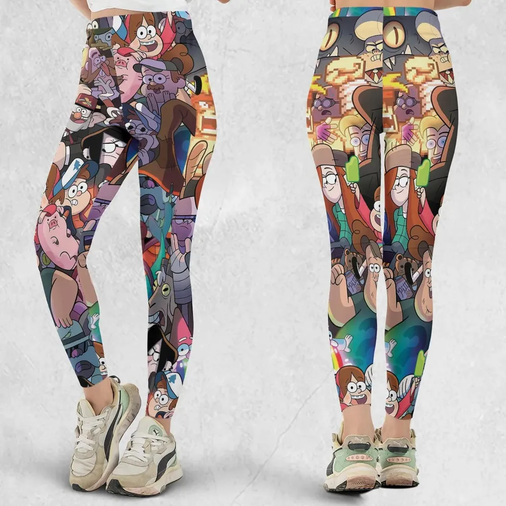 Gravity Falls Characters Pattern Legging - 1