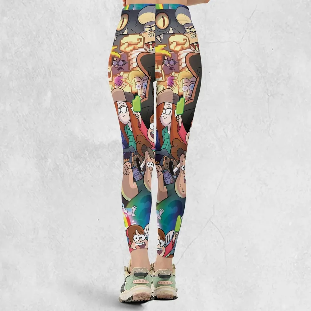 Gravity Falls Characters Pattern Legging - 3
