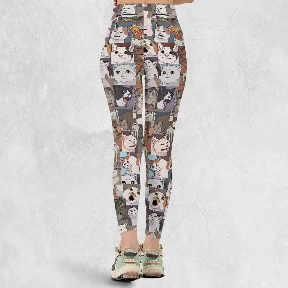 Funny Cat Internet Meme Legging - 3