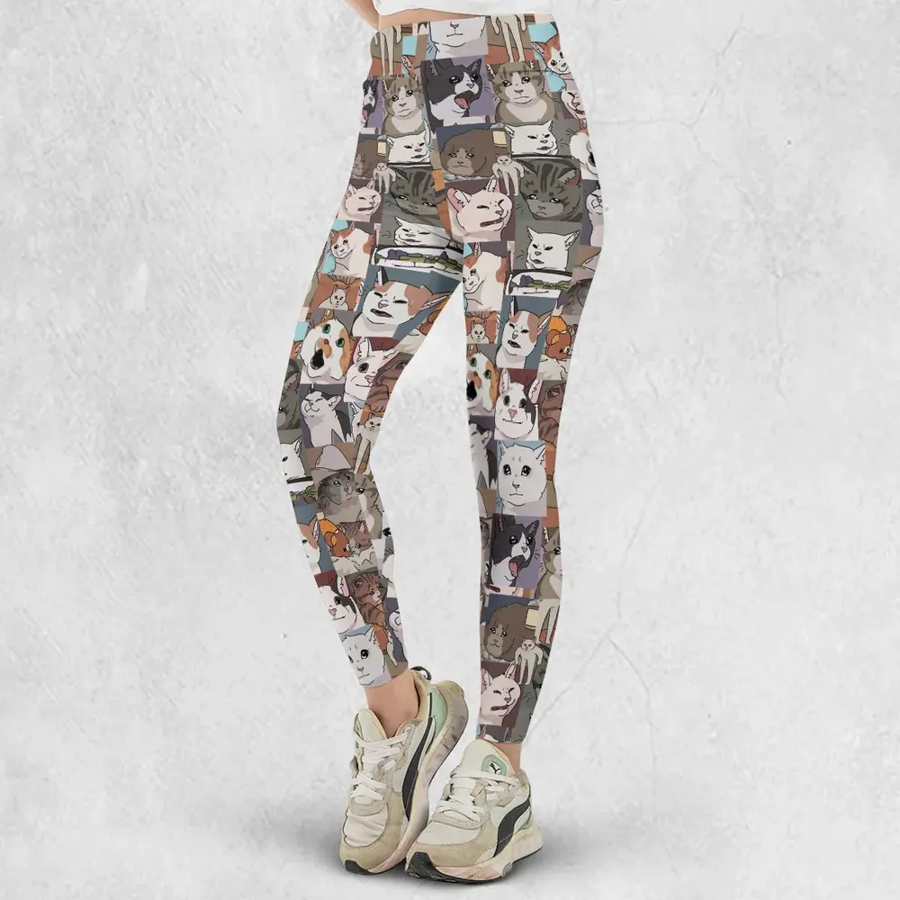 Funny Cat Internet Meme Legging - 2