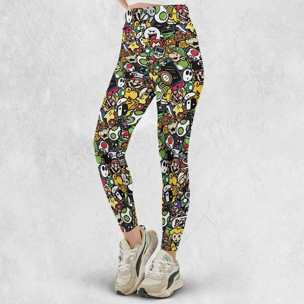 Super Mario Characters All In One Pattern Legging - 2