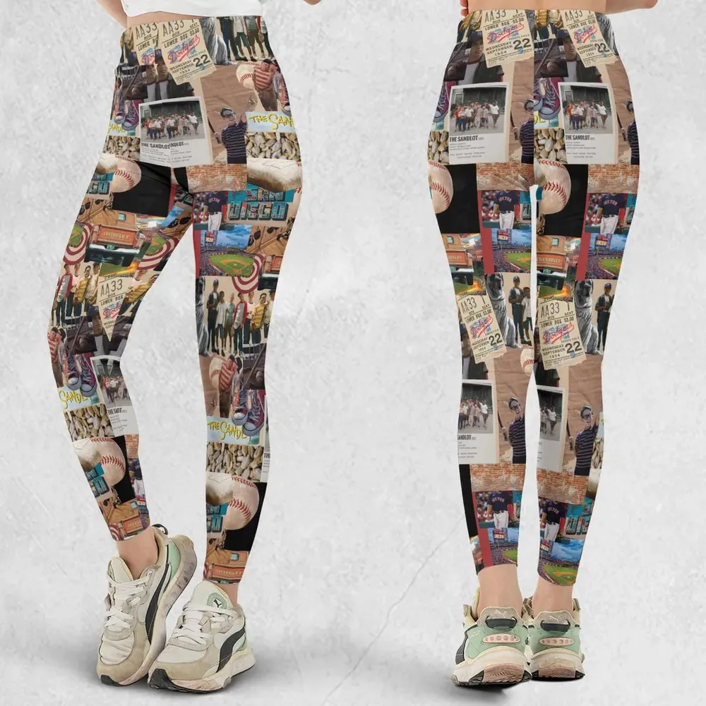 Memorable Baseball Movie Scenes Collage The Sandlot Legging - 1