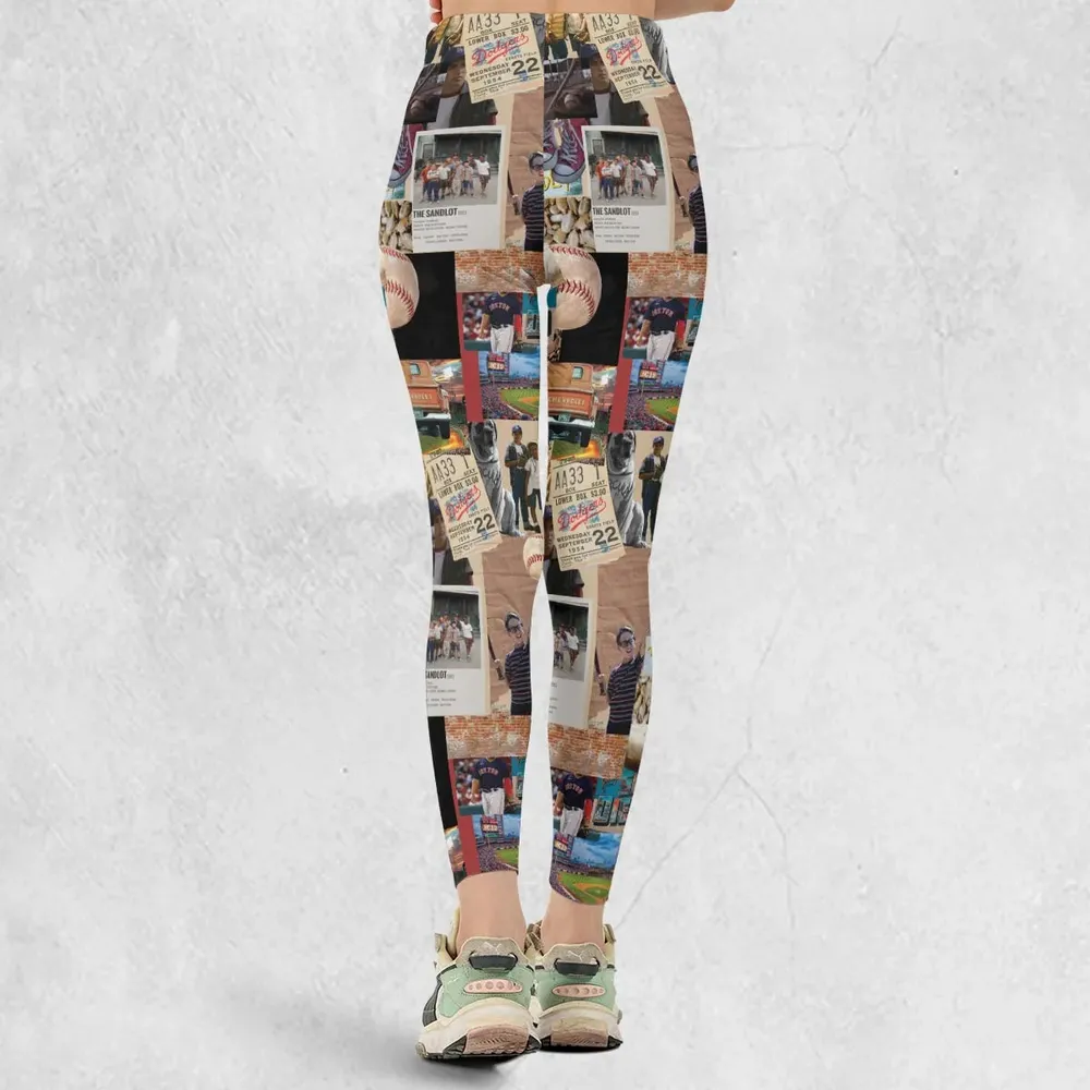 Memorable Baseball Movie Scenes Collage The Sandlot Legging - 3
