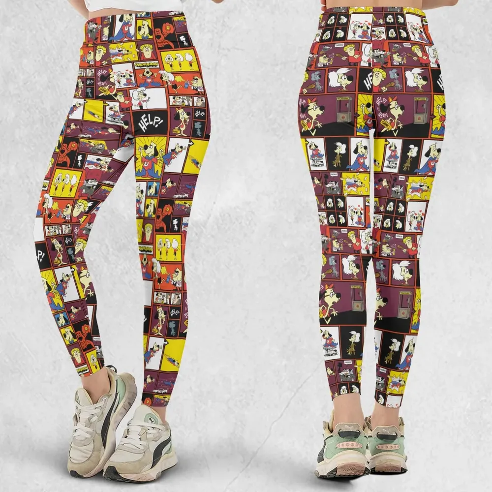 Underdog Cartoon Pattern Legging - 1