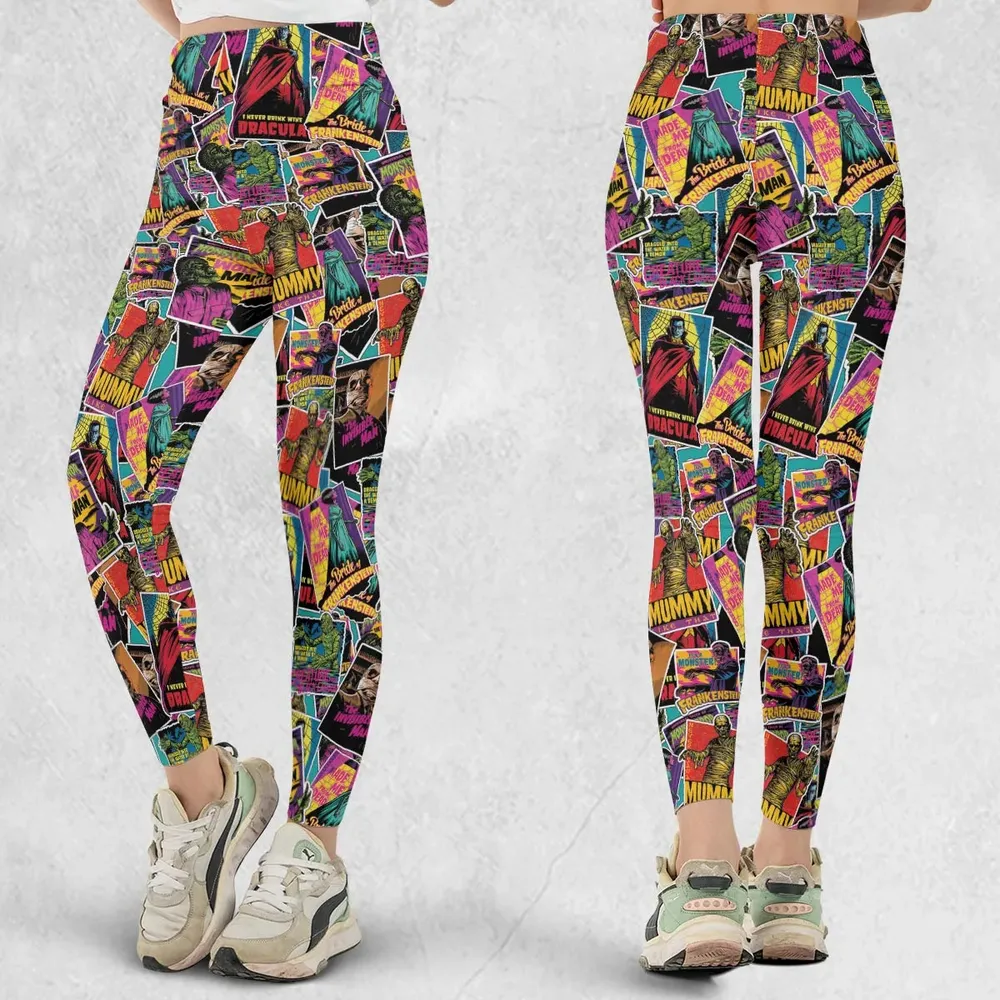 Multi Monster Pop Badges Legging - 1