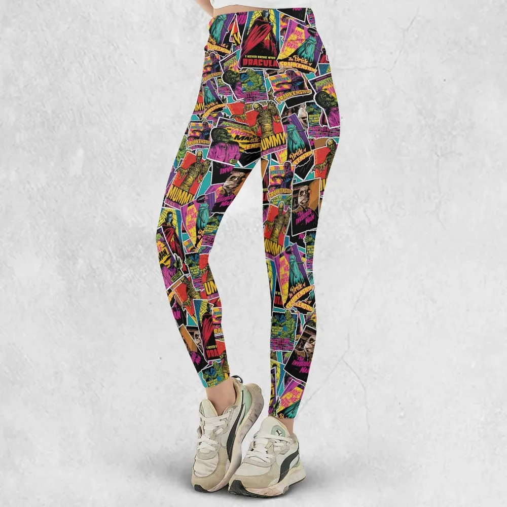 Multi Monster Pop Badges Legging - 2
