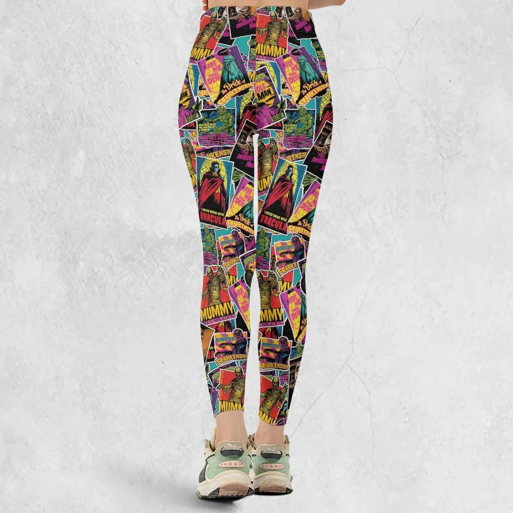 Multi Monster Pop Badges Legging - 3