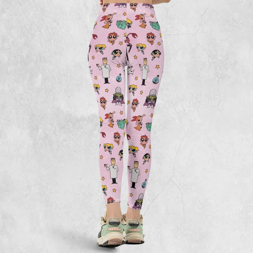 Power Puff Girls Characters Pattern Legging - 3