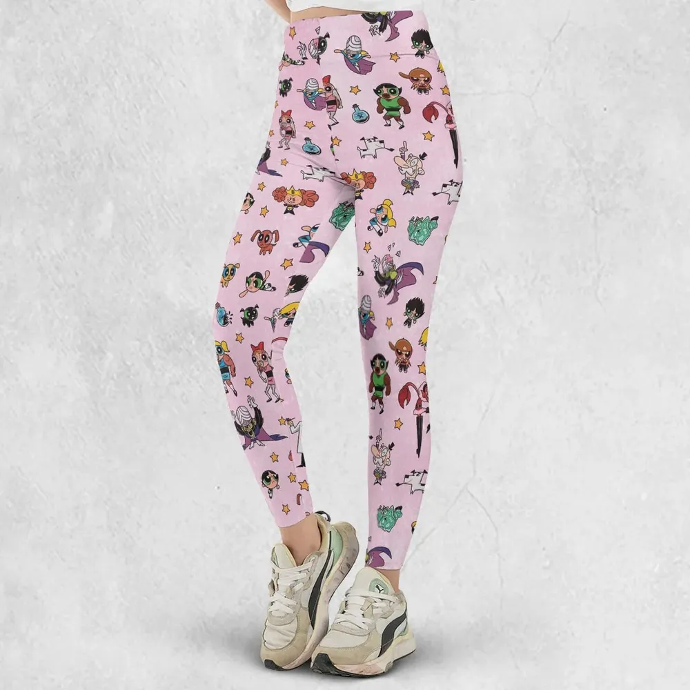 Power Puff Girls Characters Pattern Legging - 2