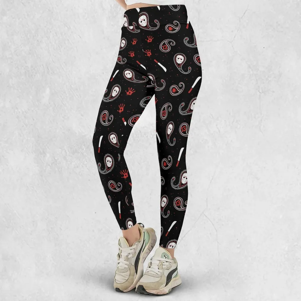 Jason Voorhees Friday The 13th Pattern Legging - 2