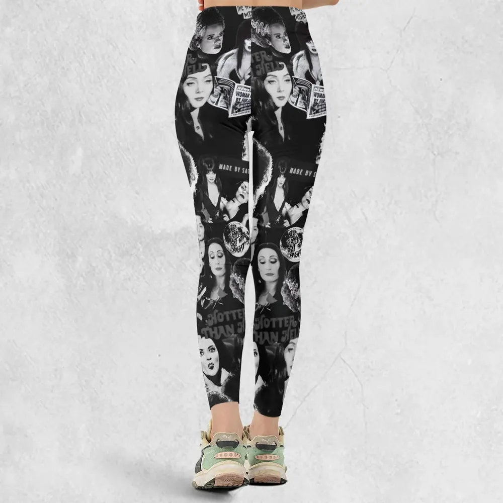 Horror Ladies Slay Collage Classic Horror Movies Legging - 3