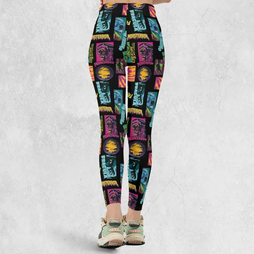 Monster Pop Movies Halloween Legging - 3