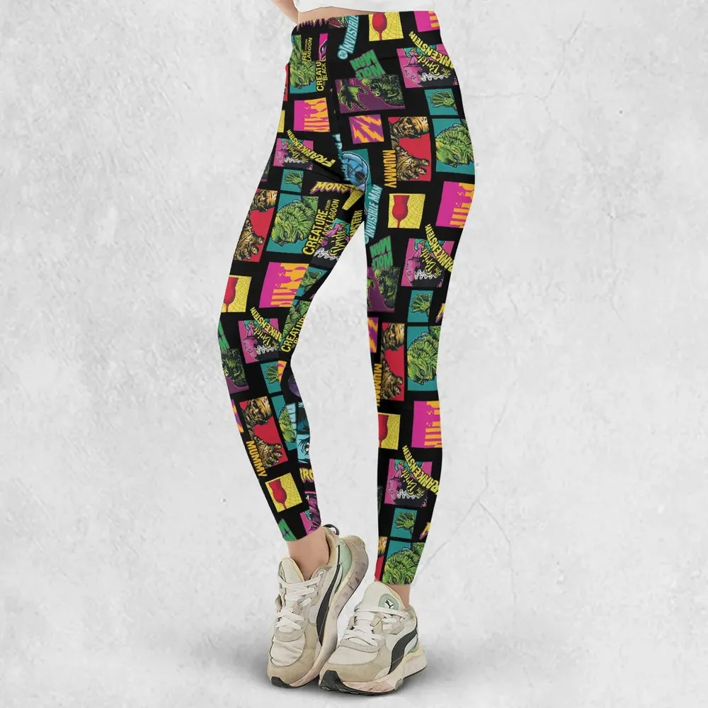 Monster Pop Movies Halloween Legging - 2