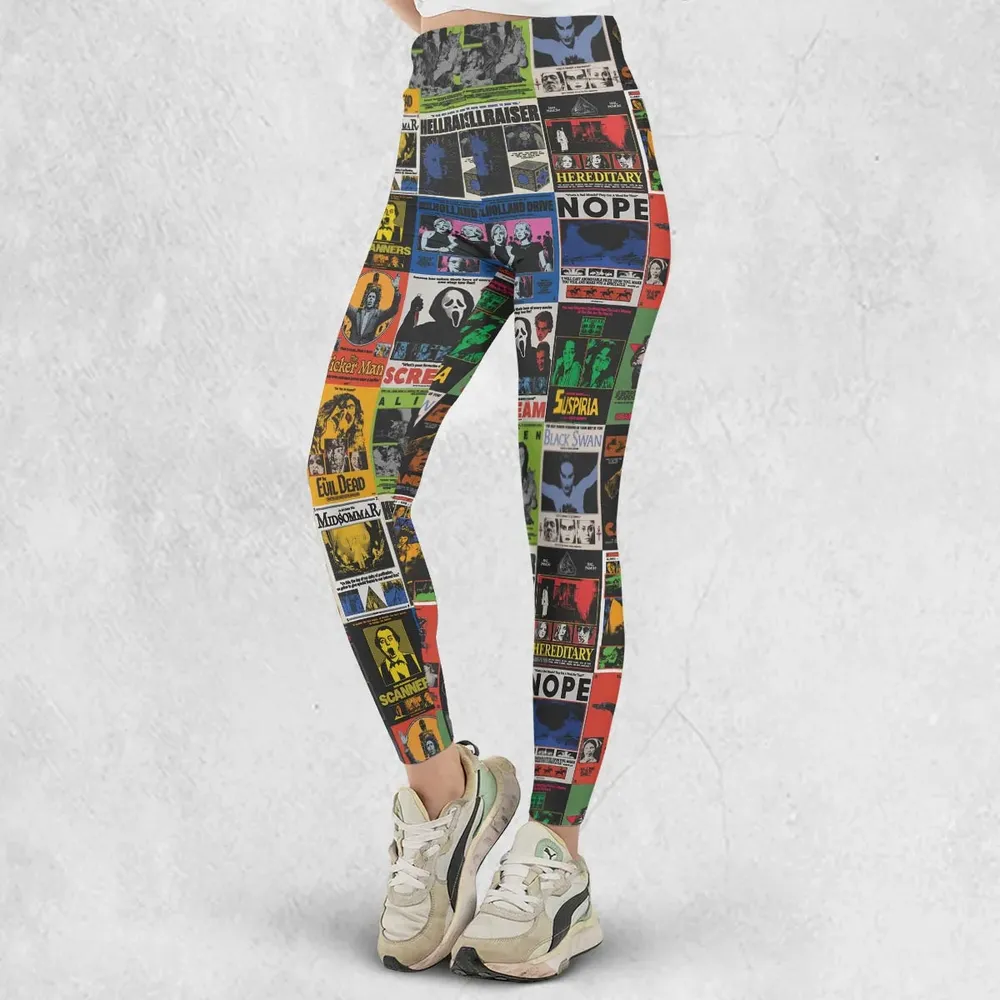 Modern Horror Movies Nope Ghostface Pinhead Pearl Leatherface Halloween Legging - 2