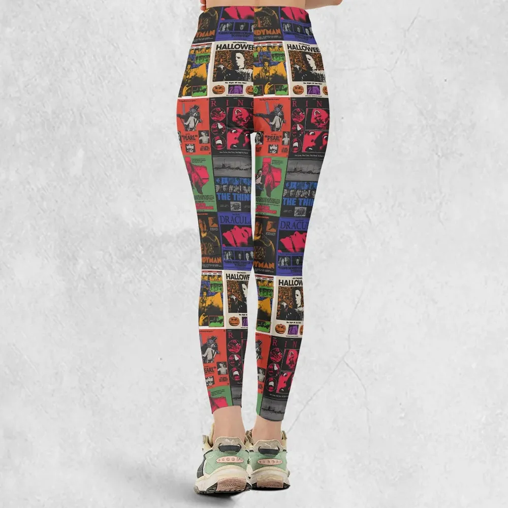Modern Horror Movies Nope Ghostface Pinhead Pearl Leatherface Halloween Legging - 3