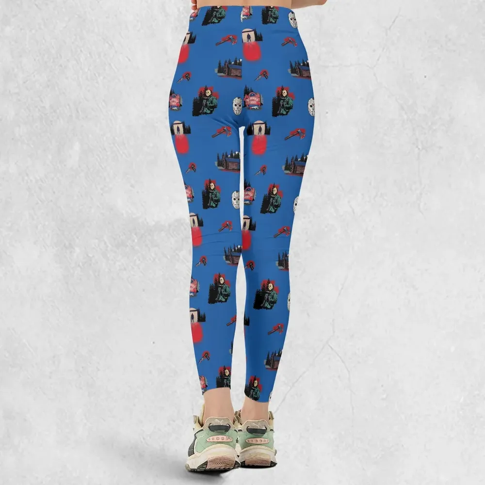 Jason Vorhees Camp Crystal Lake Halloween Legging - 3