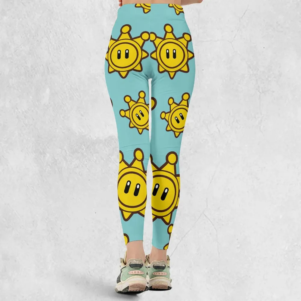 Shine Sprite Super Mario Button Up Legging - 3