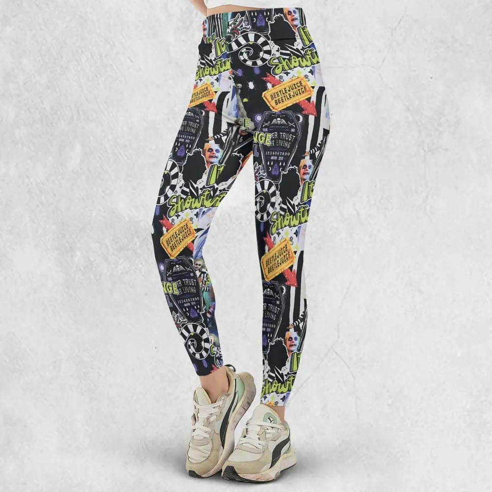 I Myself Am Strange Unusual Beetlejuice Legging - 2