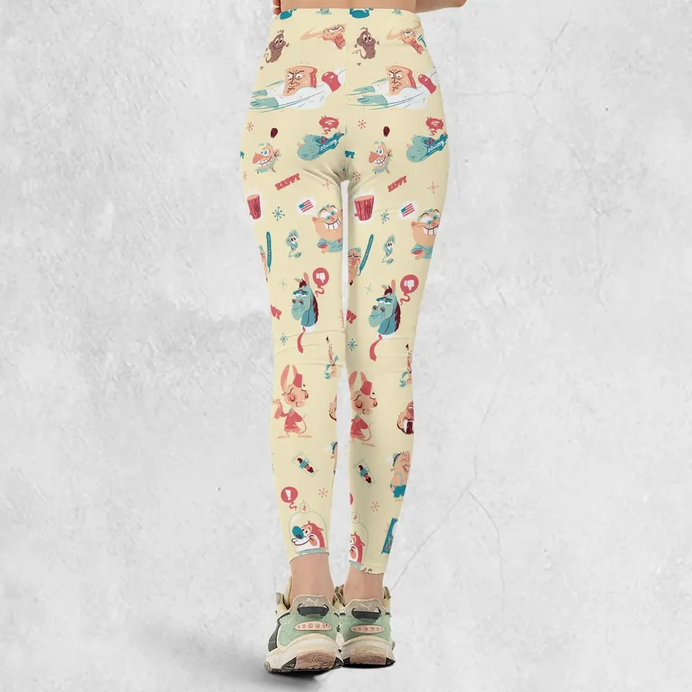 Ren and Stimpy Pattern Legging - 3