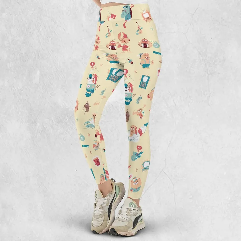 Ren and Stimpy Pattern Legging - 2
