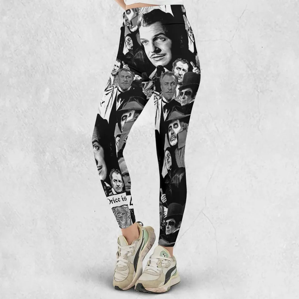 Horror Characters The Many Faces Of Vincent Price Legging - 2