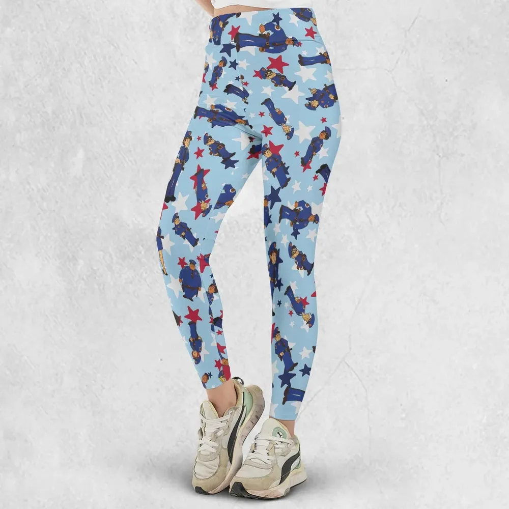 Police Academy Cartoon Characters Legging - 2