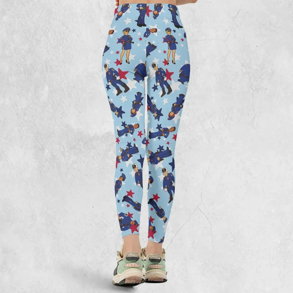 Police Academy Cartoon Characters Legging - 3