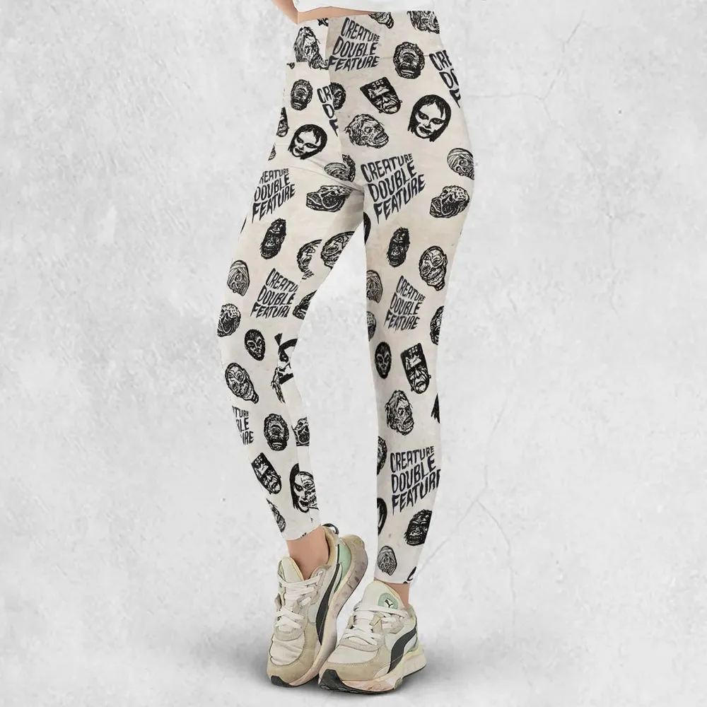 Creature Double Feature Horror Characters Legging - 2