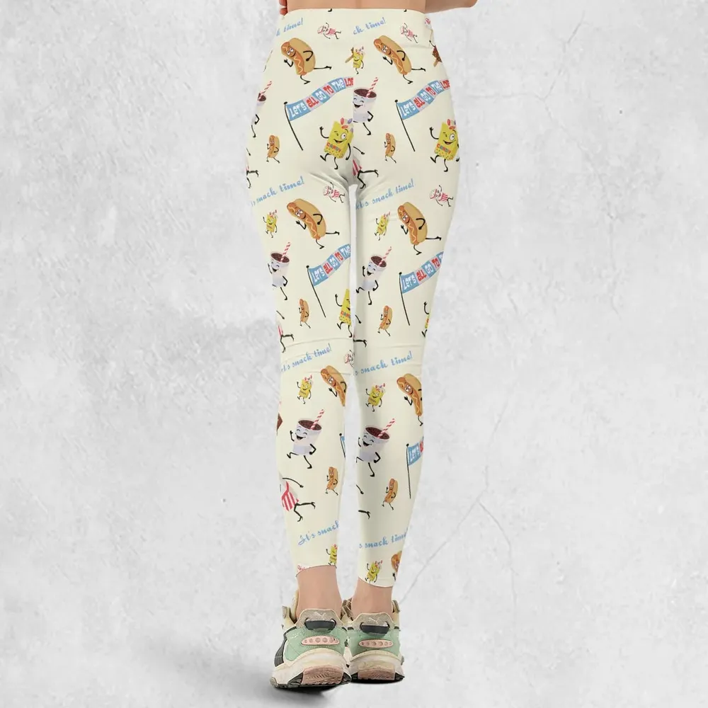 Let's All Go To The Lobby Retro Cartoon Legging - 3