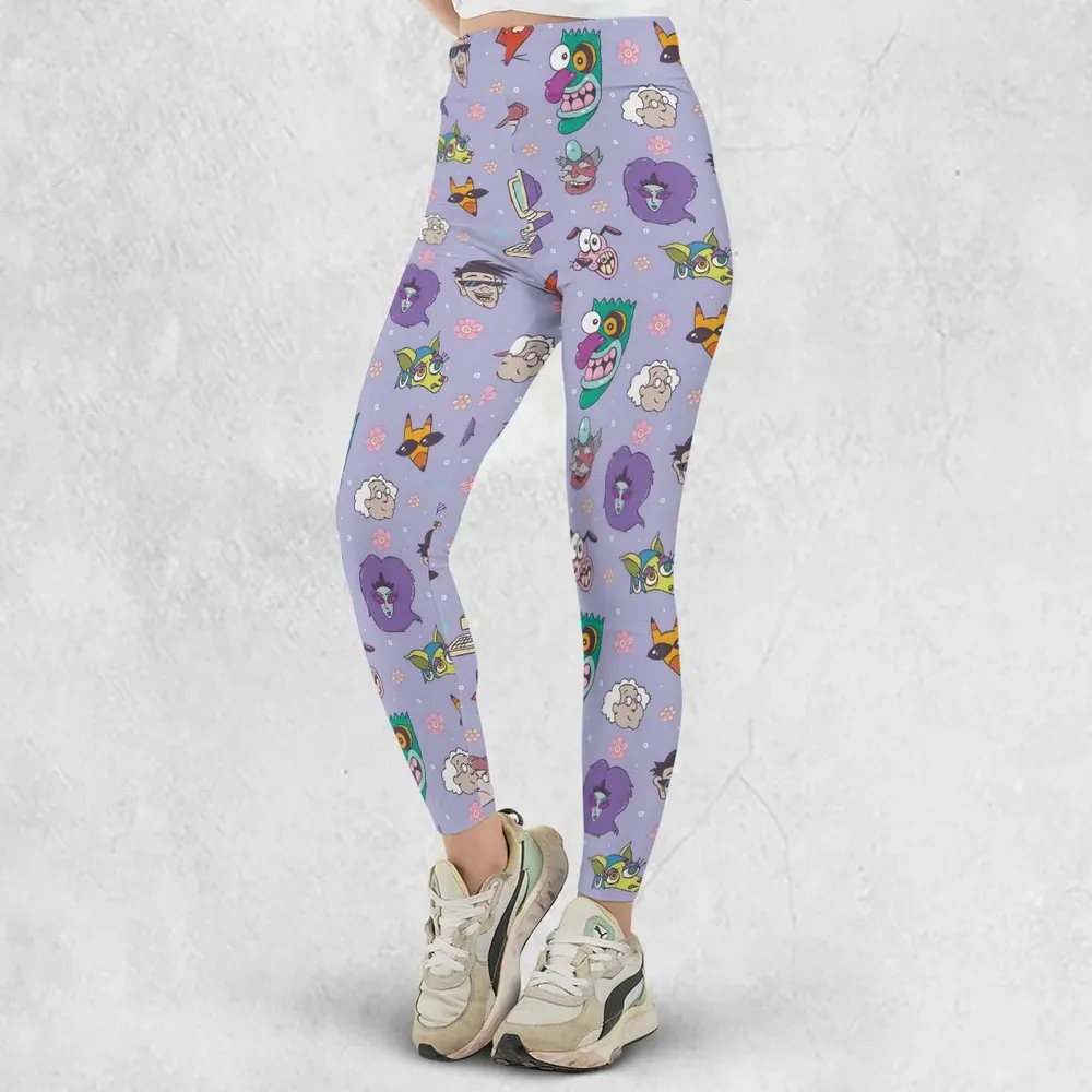 Floral Courage Courage the Cowardly Dog Legging - 2