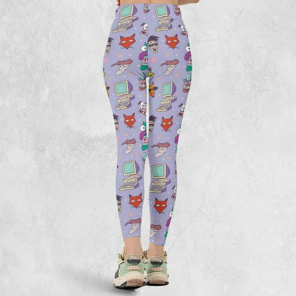 Floral Courage Courage the Cowardly Dog Legging - 3