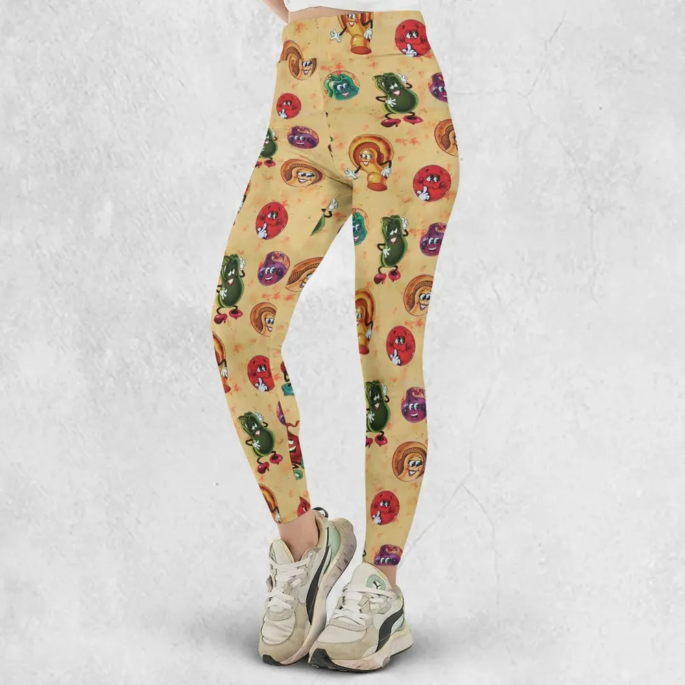 Old Board Game Pizza Party Legging - 2