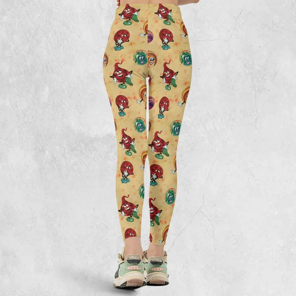 Old Board Game Pizza Party Legging - 3